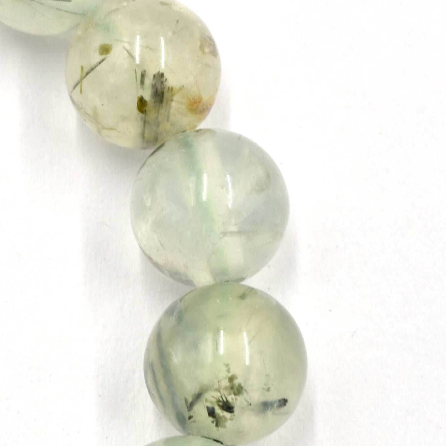 Prehnite with Tourmaline Bead Bracelet