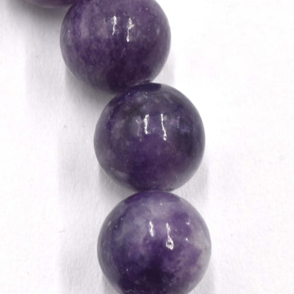 Purple Lepidolite Bead Bracelet