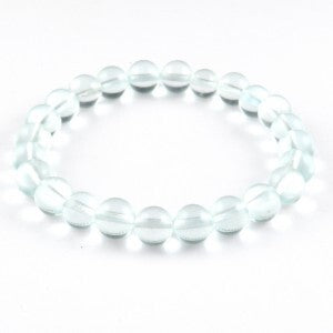Light Blue Obsidian Bead Bracelet