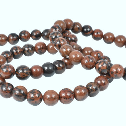 Mahogany Obsidian Bead Bracelet