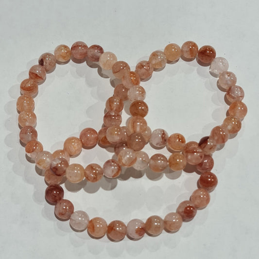 Strawberry Quartz Bead Bracelet