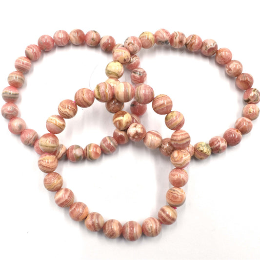 Rhodocrosite Bead Bracelet