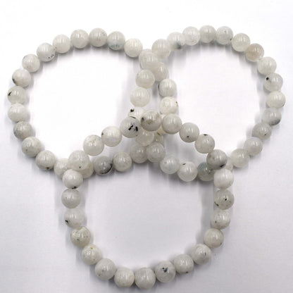Rainbow Moonstone Bead Bracelet