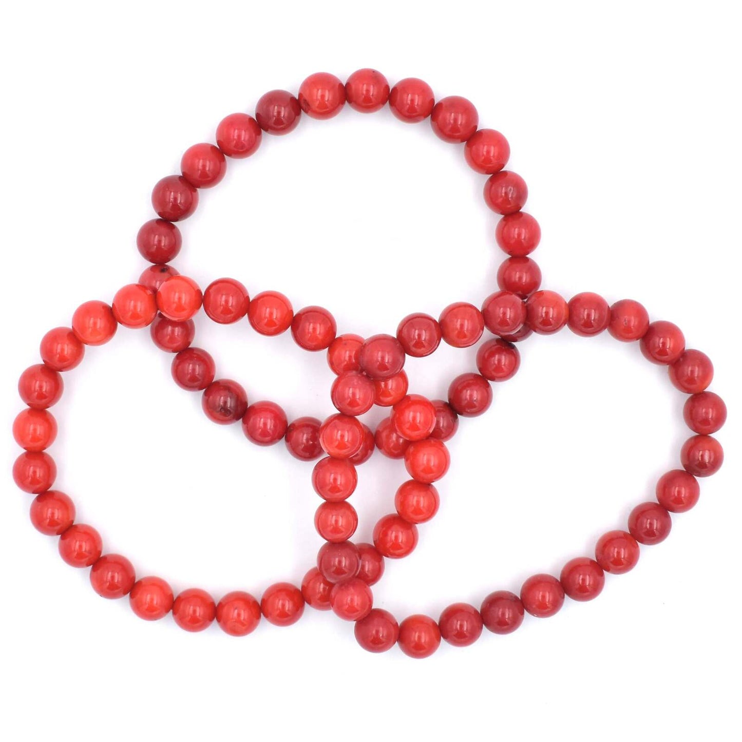 Red Coral Bead Bracelet