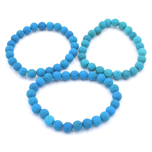 Turquoise Lava Bead Bracelet