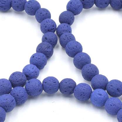 Lapis Lava Bead Bracelet