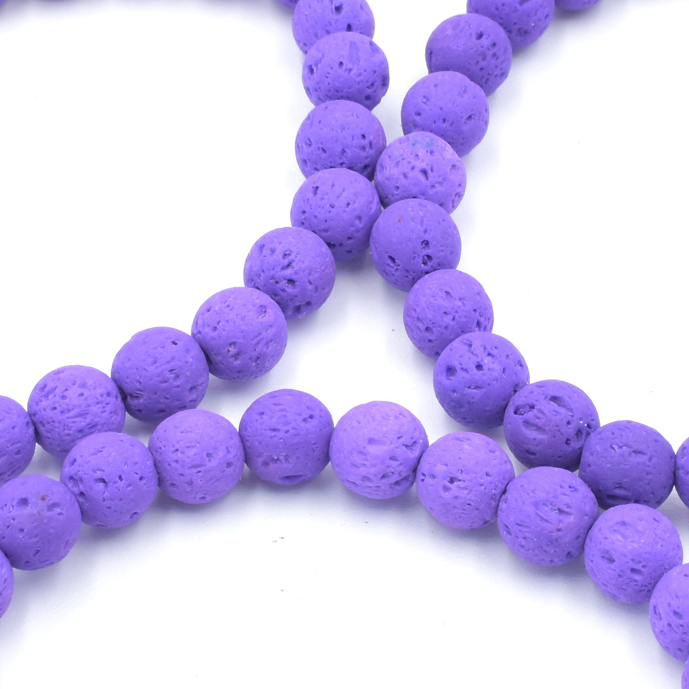 Purple Lava Bead Bracelet