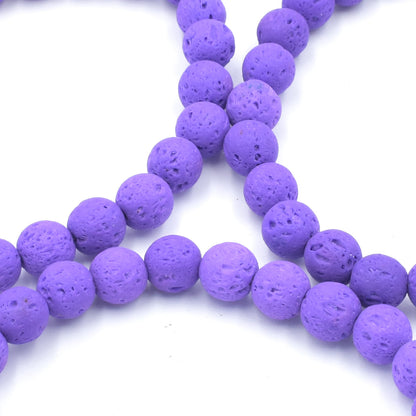 Purple Lava Bead Bracelet