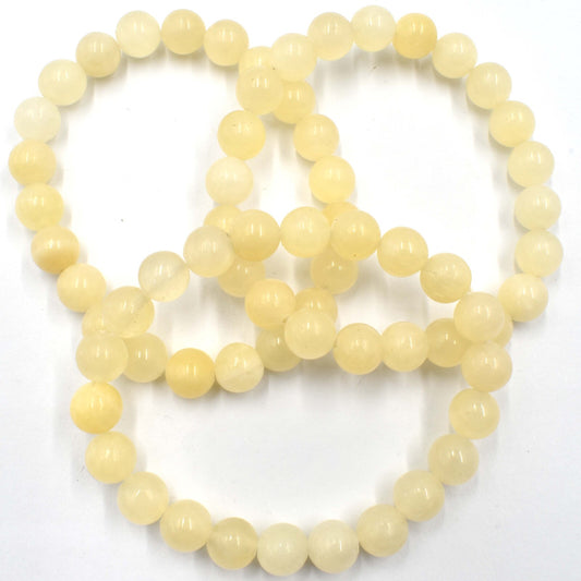 Yellow Calcite Bead Bracelet
