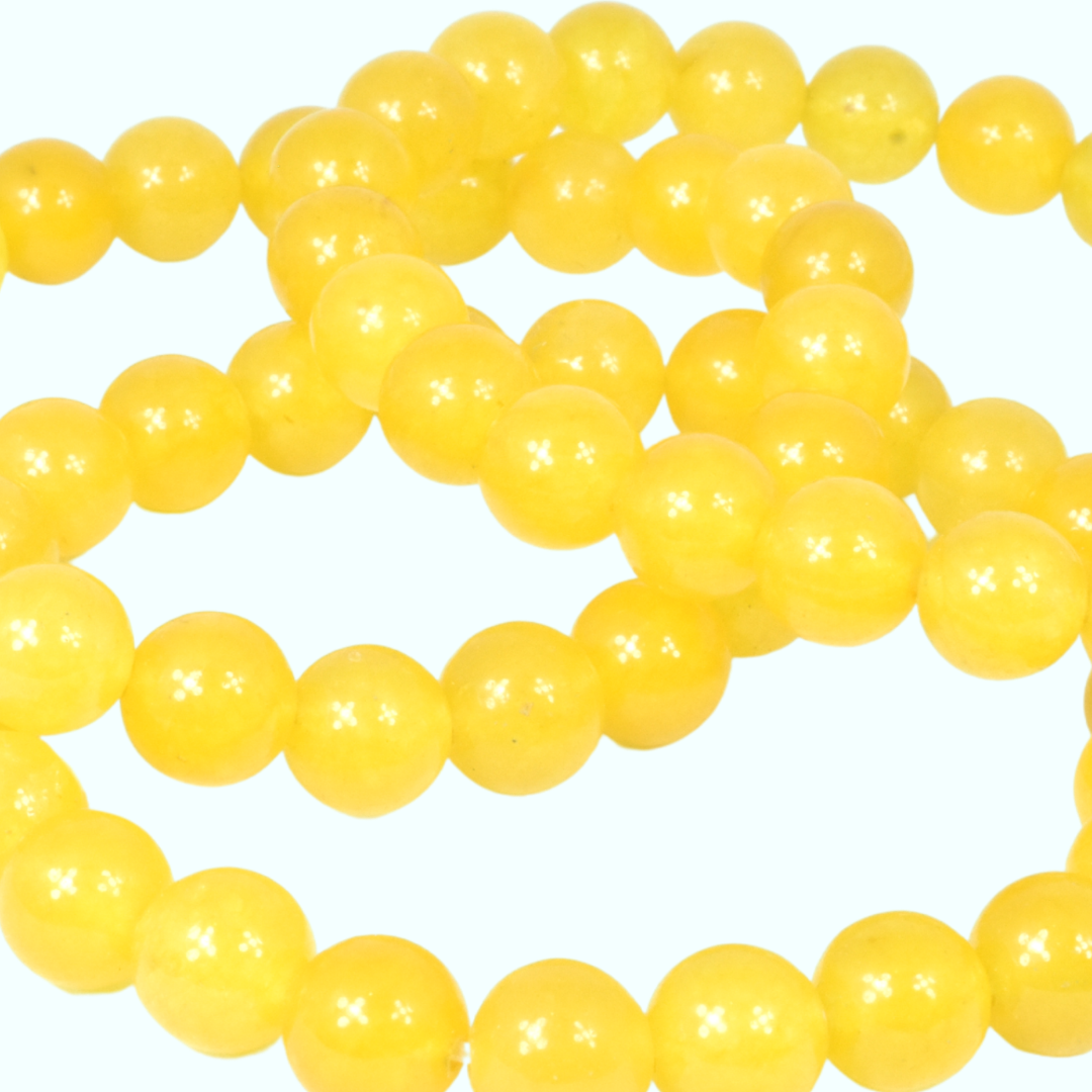 Yellow Jade Bead Bracelet