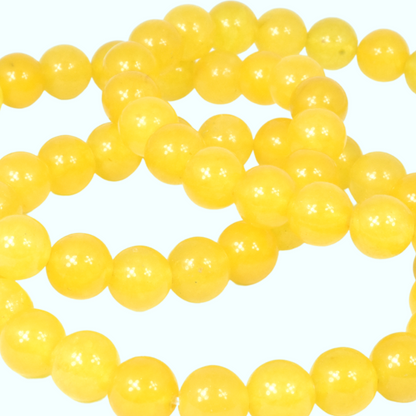 Yellow Jade Bead Bracelet