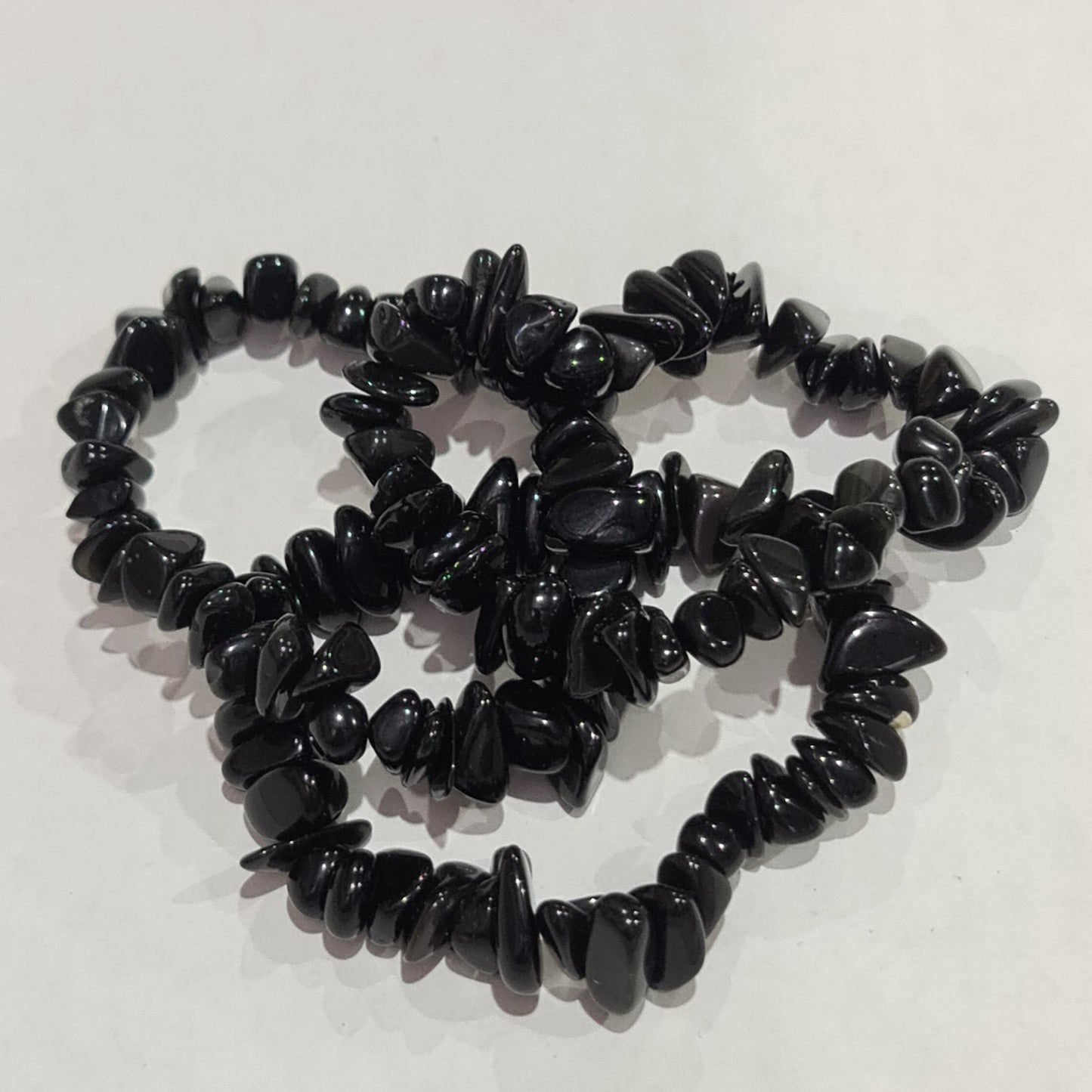 Black Obsidian Chip Bracelet