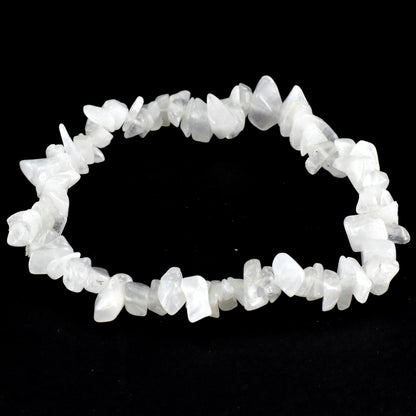 White Jade Chip Bracelet