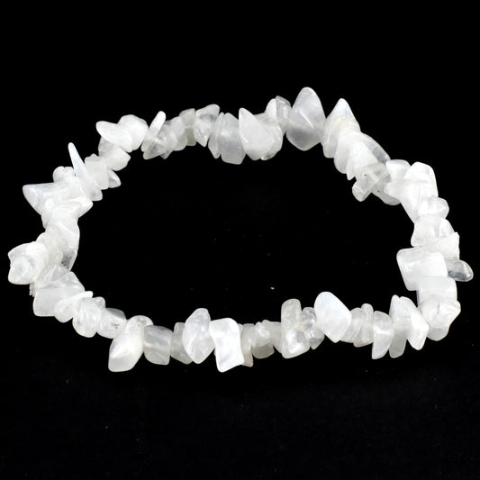 White Jade Chip Bracelet