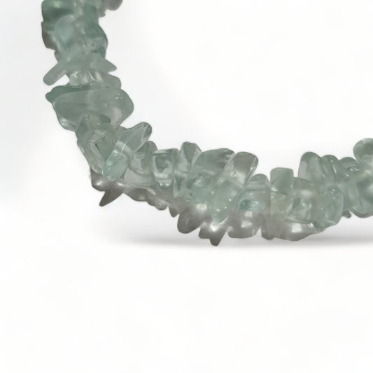 Light Blue Obsidian Chip Bracelet