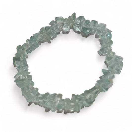 Light Blue Obsidian Chip Bracelet
