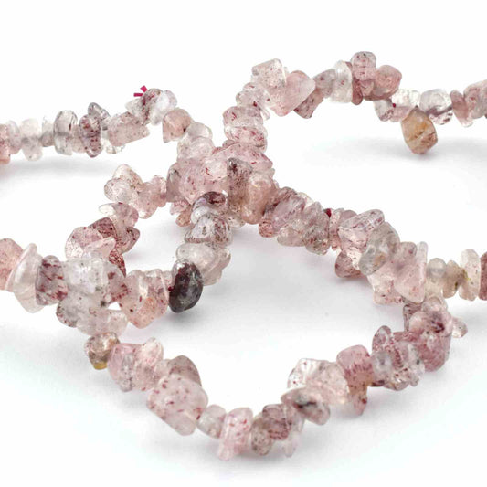 Strawberry Quartz Chip Bracelet