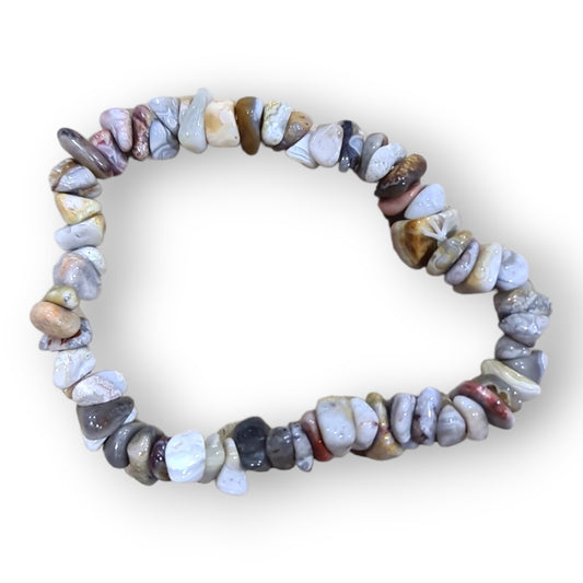 Red Crazy Lace Agate Chip Bracelet