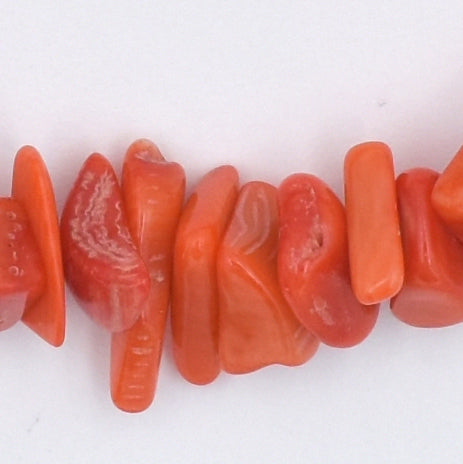 Red Coral Chip Bracelet