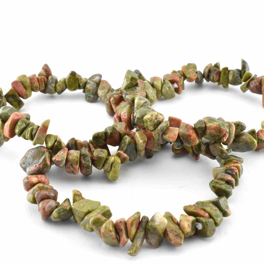Unakite Chip Bracelet