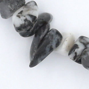 Black & White Zebra Jasper Chip Bracelet