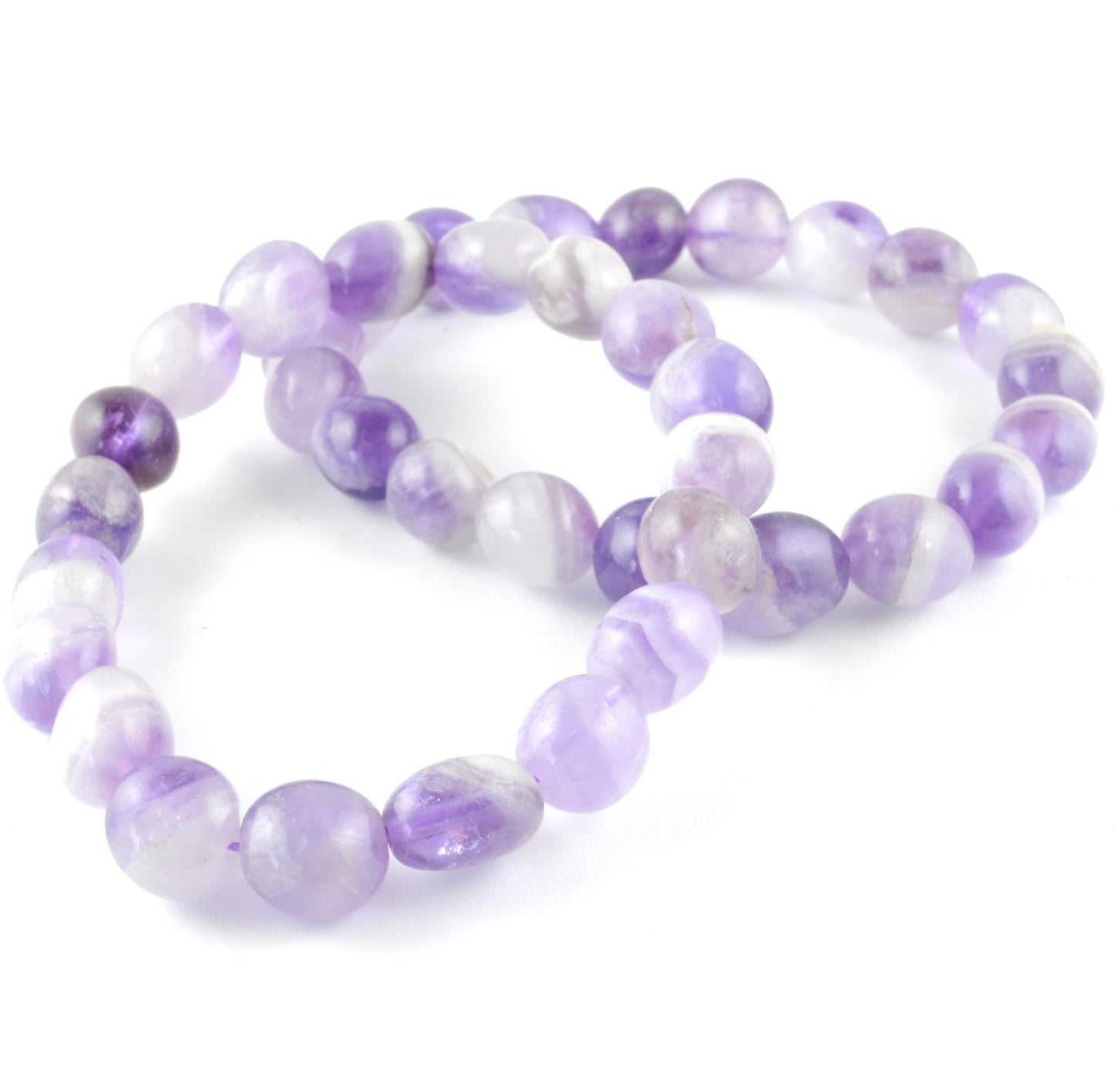Chevron Amethyst Tumbled Bracelet