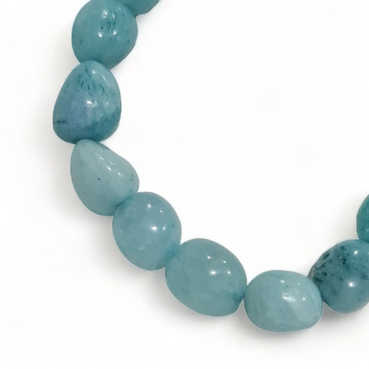 Blue Aragonite Tumbled Bracelet