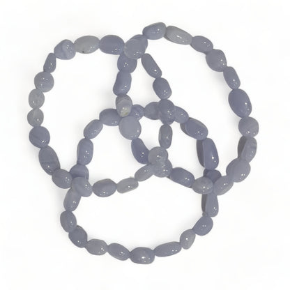 Blue Lace Agate Tumbled Bracelet