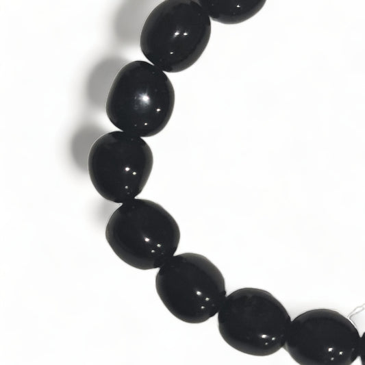 Black Obsidian Tumbled Bracelet