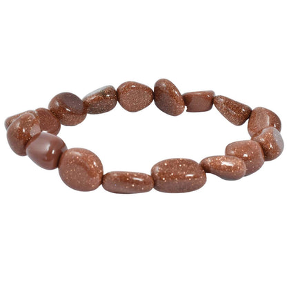 Gold Goldstone Tumbled Bracelet