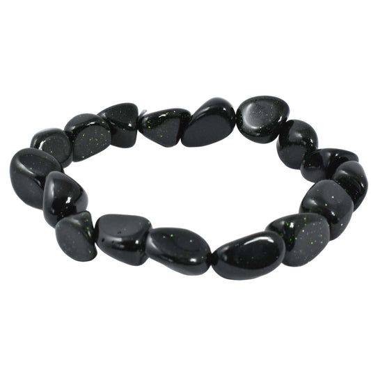 Green Goldstone Tumbled Bracelet