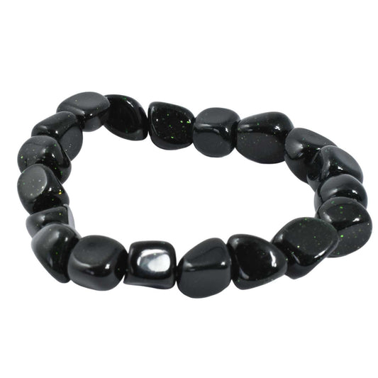 Green Goldstone Tumbled Bracelet