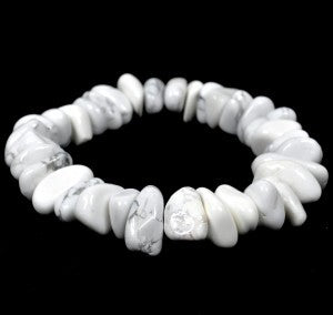 White Howlite Tumbled Bracelet
