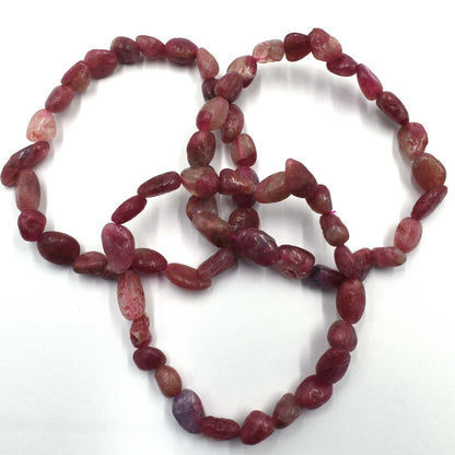 Pink Tourmaline Tumbled Bracelet