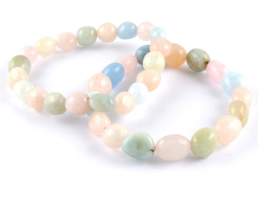 Morganite Tumbled Bracelet