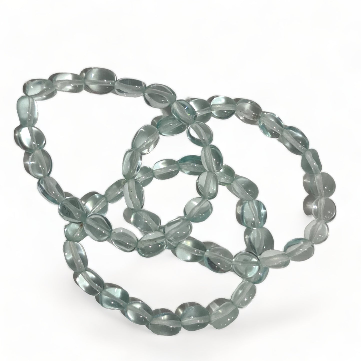 Light Blue Obsidian Tumbled Bracelet