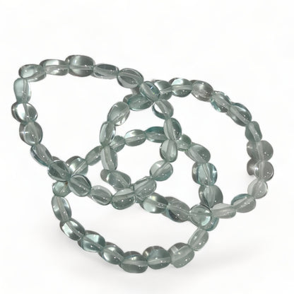 Light Blue Obsidian Tumbled Bracelet
