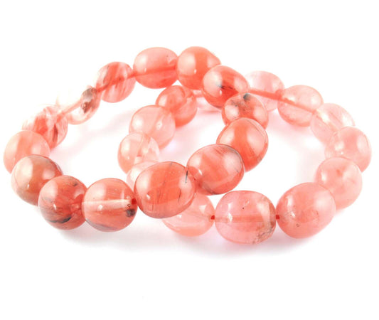 Strawberry Obsidian Tumbled Bracelet
