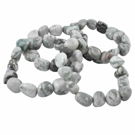 Peace Jade Tumbled Bracelet