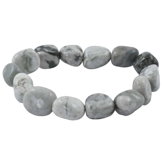 Peace Jade Tumbled Bracelet
