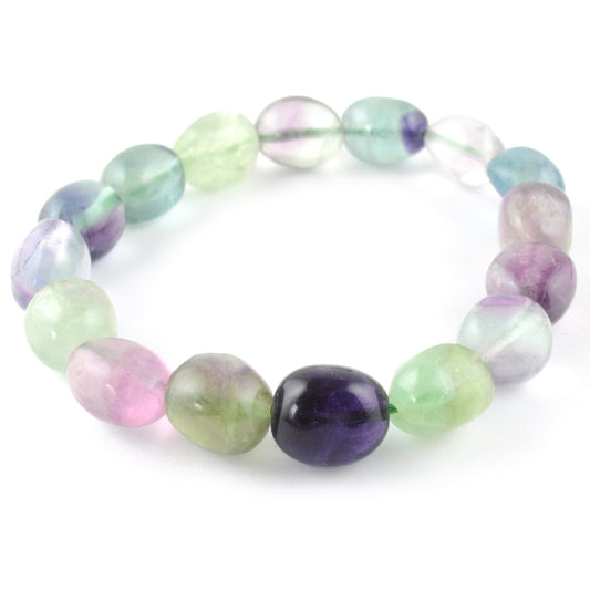 Rainbow Fluorite Tumbled Bracelet