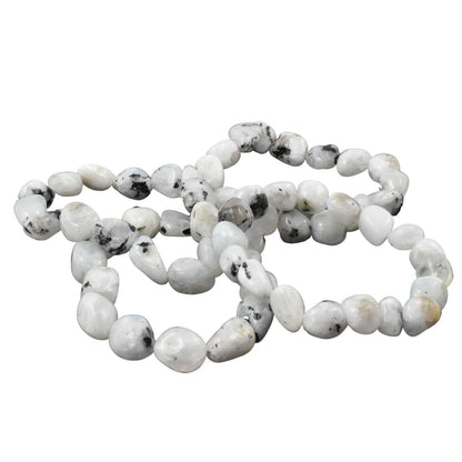 Rainbow Moonstone Tumbled Bracelet