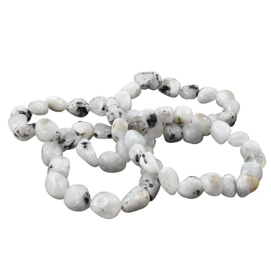 Rainbow Moonstone Tumbled Bracelet