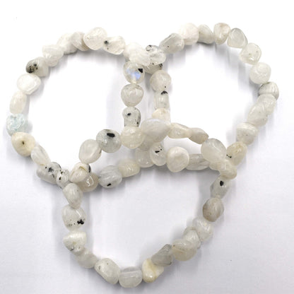 Rainbow Moonstone Tumbled Bracelet