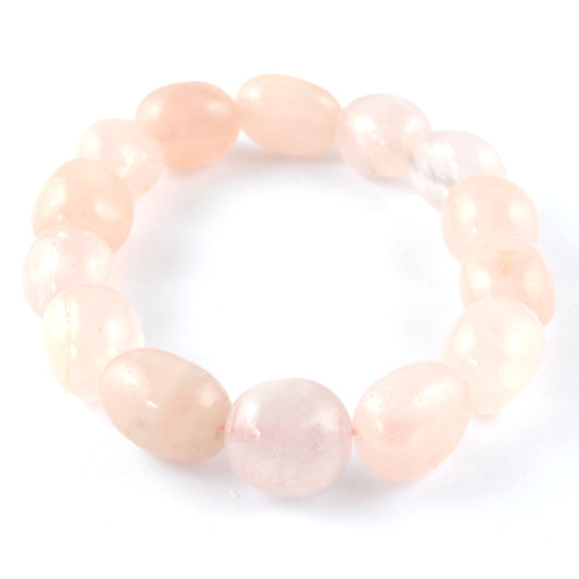 Rose Quartz Tumbled Bracelet