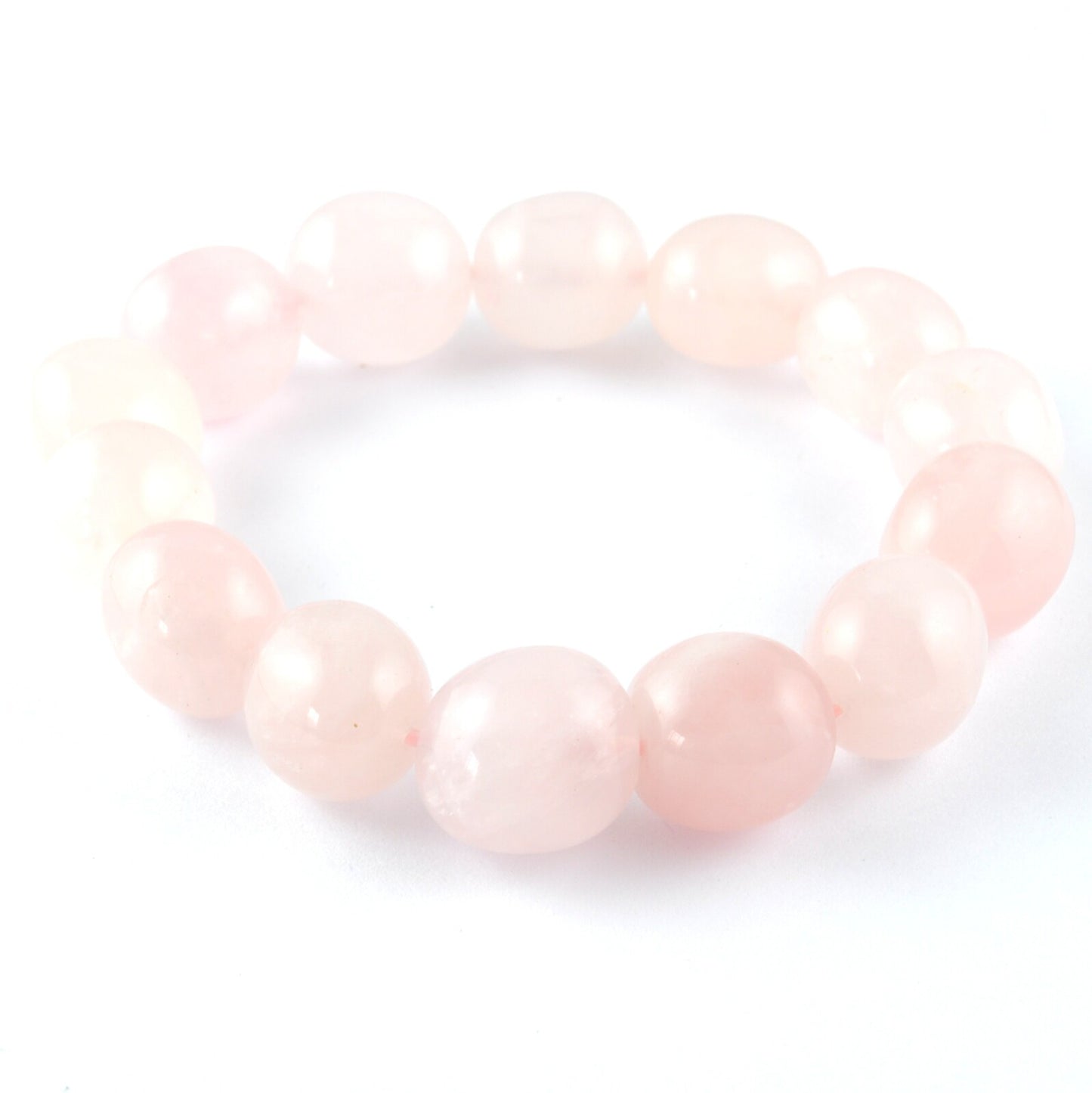 Rose Quartz Tumbled Bracelet