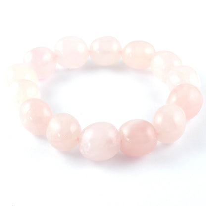 Rose Quartz Tumbled Bracelet