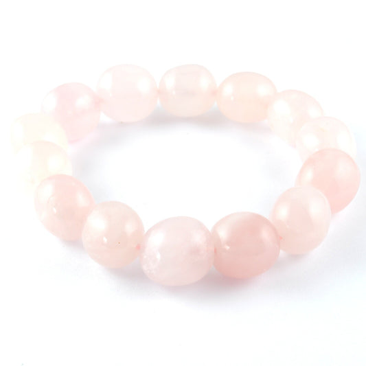 Rose Quartz Tumbled Bracelet