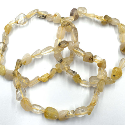 Golden Rutilated Quartz Tumbled Bracelet