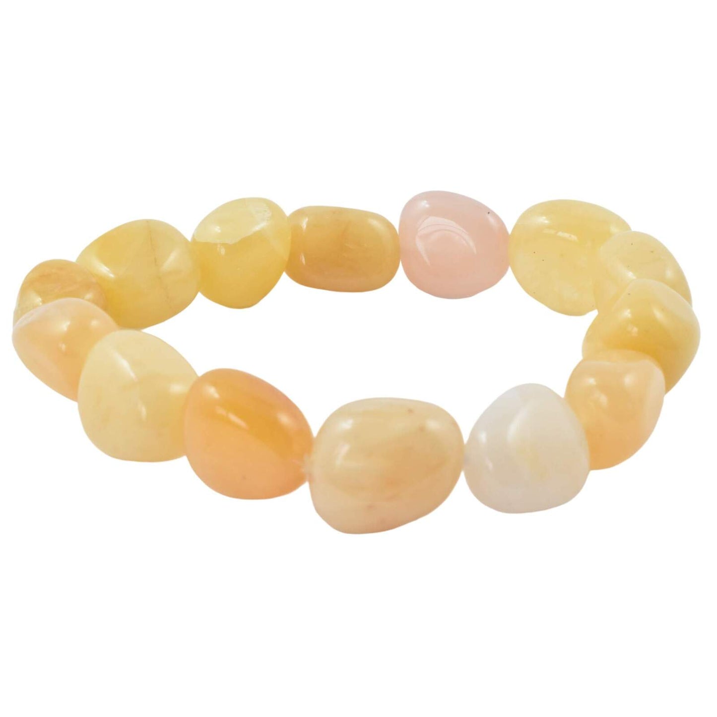 Yellow Jade Tumbled Bracelet